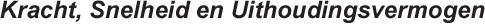 Kracht, snelheid en uithoudingsvermogen